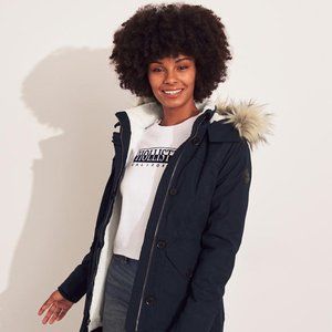 NWT Hollister Navy Blue Cozy-Lined Parka